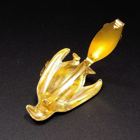 Kirks Folly Penguin Scarf Pin Necklace Enhancer, Gold Plated, 1 1/2 Inches - Picture 4 of 7